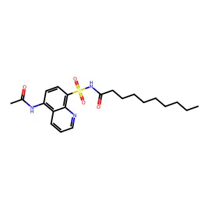 N-(5-Acetamido-8-quinolylsulfonyl)decanamide structure