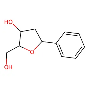 1,2-Dideoxy-1-phenyl-beta ribofuranose structure