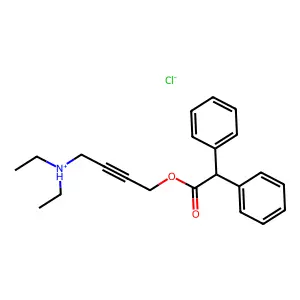 4-(2,2-diphenylacetyl)oxybut-2-ynyl-diethylazanium chloride structure