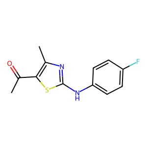 1-[2-(4-fluoroanilino)-4-methyl-1,3-thiazol-5-yl]ethanone structure