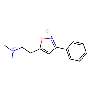 dimethyl-[2-(3-phenyl-1,2-oxazol-5-yl)ethyl]azanium chloride structure
