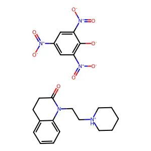 1-(2-piperidin-1-ium-1-ylethyl)-3,4-dihydroquinolin-2-one;2,4,6-trinitrophenolate structure