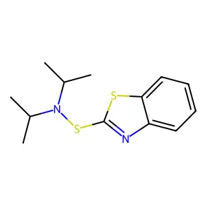 N-(1,3-benzothiazol-2-ylsulfanyl)-N-propan-2-ylpropan-2-amine structure