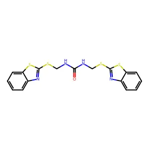 1,3-bis(1,3-benzothiazol-2-ylsulfanylmethyl)urea structure