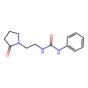 1-[2-(2-oxopyrrolidin-1-yl)ethyl]-3-phenylurea structure