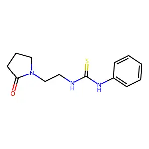 1-[2-(2-oxopyrrolidin-1-yl)ethyl]-3-phenylthiourea structure