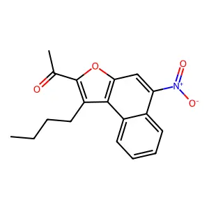 ETHANONE, 1-(1-BUTYL-5-NITRONAPHTHO(2,1-b)FURAN-2-YL)- structure
