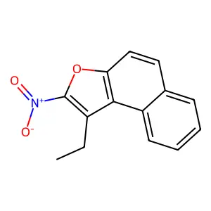 NAPHTHO(2,1-b)FURAN, 1-ETHYL-2-NITRO- structure