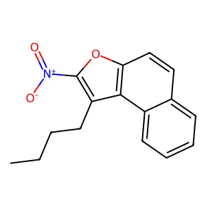 NAPHTHO(2,1-b)FURAN, 1-BUTYL-2-NITRO- structure