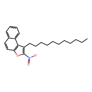 NAPHTHO(2,1-b)FURAN, 2-NITRO-1-UNDECYL- structure