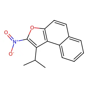 NAPHTHO(2,1-b)FURAN, 1-(1-METHYLETHYL)-2-NITRO- structure