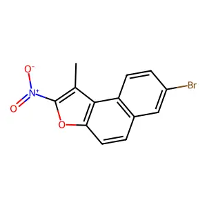 NAPHTHO(2,1-b)FURAN, 7-BROMO-1-METHYL-2-NITRO- structure