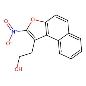 NAPHTHO(2,1-b)FURAN-1-ETHANOL, 2-NITRO- structure