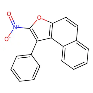 NAPHTHO(2,1-b)FURAN, 2-NITRO-1-PHENYL- structure