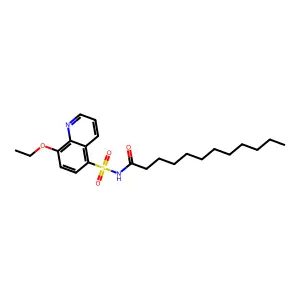 DODECANAMIDE, N-(8-ETHOXY-5-QUINOLYLSULFONYL)- structure