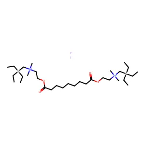 2-[9-[2-[dimethyl(triethylsilylmethyl)azaniumyl]ethoxy]-9-oxononanoyl]oxyethyl-dimethyl-(triethylsilylmethyl)azanium diiodide structure