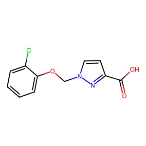1-[(2-chlorophenoxy)methyl]-1H-pyrazole-3-carboxylic acid structure