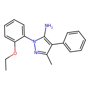 1-(2-ethoxyphenyl)-3-methyl-4-phenyl-1H-pyrazol-5-amine structure