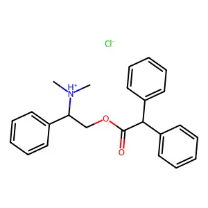[2-(2,2-diphenylacetyl)oxy-1-phenylethyl]-dimethylazanium chloride structure