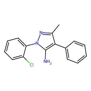 1-(2-chlorophenyl)-3-methyl-4-phenyl-1H-pyrazol-5-amine structure