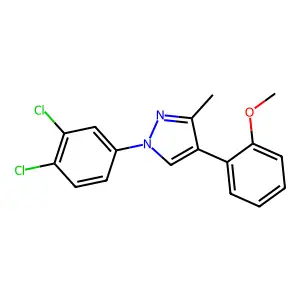 1-(3,4-dichlorophenyl)-4-(2-methoxyphenyl)-3-methyl-1H-pyrazole structure