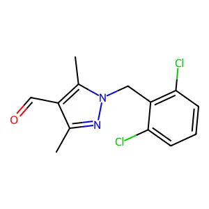 1-[(2,6-dichlorophenyl)methyl]-3,5-dimethyl-1H-pyrazole-4-carbaldehyde structure