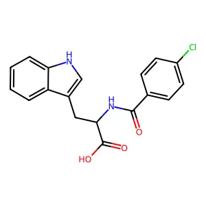 N-(4-chlorobenzoyl)-D-Tryptophan structure