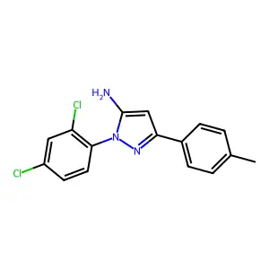 1-(2,4-dichlorophenyl)-3-(4-methylphenyl)-1H-pyrazol-5-amine structure