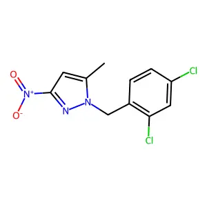 1-[(2,4-dichlorophenyl)methyl]-5-methyl-3-nitropyrazole structure