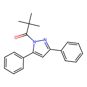 1-(2,2-dimethylpropanoyl)-3,5-diphenyl-1H-pyrazole structure