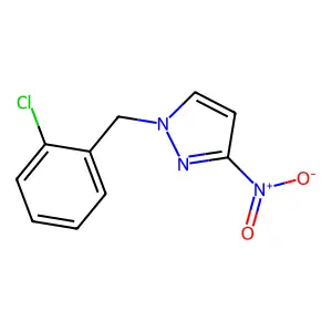 1-[(2-chlorophenyl)methyl]-3-nitropyrazole structure