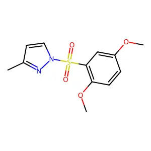 1-(2,5-dimethoxyphenyl)sulfonyl-3-methylpyrazole structure