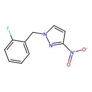 1-[(2-fluorophenyl)methyl]-3-nitropyrazole structure