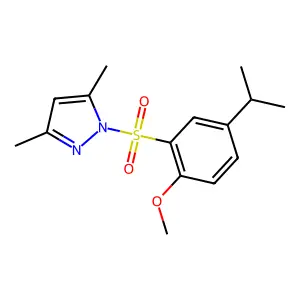 1-(2-methoxy-5-propan-2-ylphenyl)sulfonyl-3,5-dimethylpyrazole structure