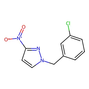 1-[(3-chlorophenyl)methyl]-3-nitropyrazole structure
