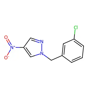 1-[(3-Chlorophenyl)methyl]-4-nitro-1H-pyrazole structure