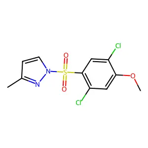 1-(2,5-dichloro-4-methoxybenzenesulfonyl)-3-methyl-1H-pyrazole structure