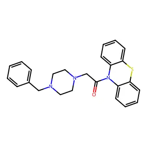 10-[(4-benzyl-1-piperazinyl)acetyl]-10H-phenothiazine structure