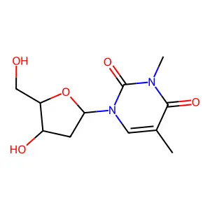 1-[(2R,4S,5R)-4-hydroxy-5-(hydroxymethyl)oxolan-2-yl]-3,5-dimethylpyrimidine-2,4-dione structure