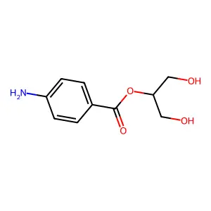 1,2,3-Propanetriol, mono(4-aminobenzoate) structure