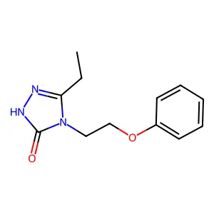 3-ethyl-4-(2-phenoxyethyl)-1H-1,2,4-triazol-5-one structure