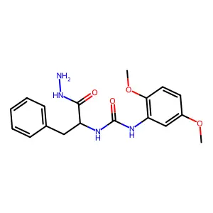 1-(2,5-dimethoxyphenyl)-3-[(2R)-1-hydrazinyl-1-oxo-3-phenylpropan-2-yl]urea structure