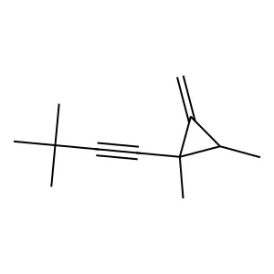 1-(3,3-Dimethyl-but-1-ynyl)-1,2-dimethyl-3-methylene-cyclopropane structure