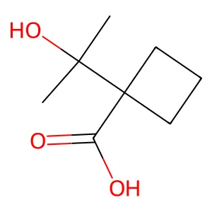 1-(2-hydroxypropan-2-yl)cyclobutane-1-carboxylic acid structure
