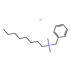 Benzyldimethyloctylammonium chloride structure