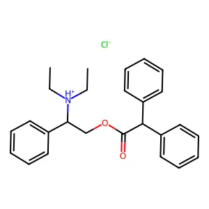 [2-(2,2-diphenylacetyl)oxy-1-phenylethyl]-diethylazanium chloride structure