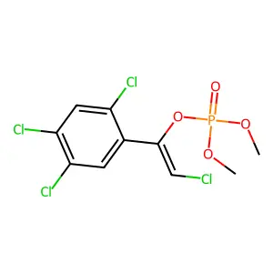Phosphoric acid, 2-chloro-1-(2,4,5-trichlorophenyl)ethenyl dimethyl ester structure