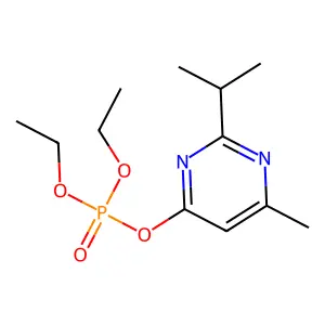 diethyl (6-methyl-2-propan-2-ylpyrimidin-4-yl) phosphate structure