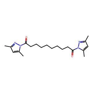 1,10-bis(3,5-dimethyl-1H-pyrazol-1-yl)decane-1,10-dione structure