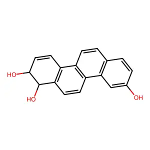 (1R,2R)-1,2-dihydrochrysene-1,2,9-triol structure